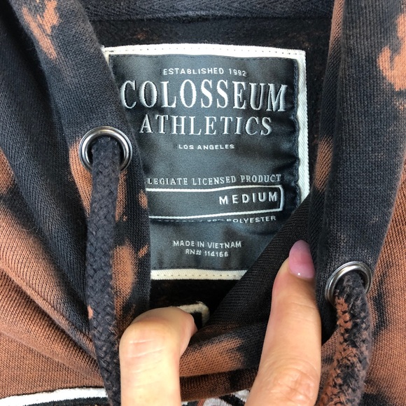 Bleached MIZZOU hoodie with tiger - Picture 2 of 4